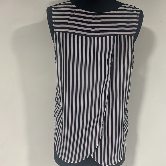 Sheer Stripe BLK & WHT blouse - Picture 5 of 7